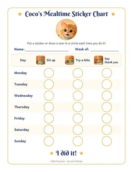 Coco sticker chart worksheet preview