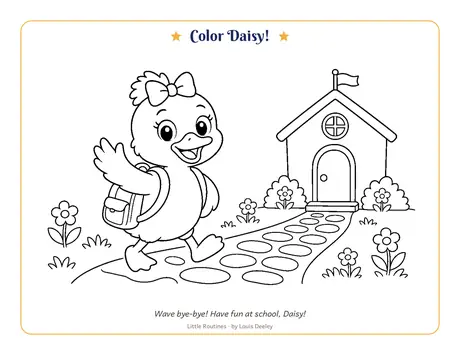 Daisy coloring page worksheet preview