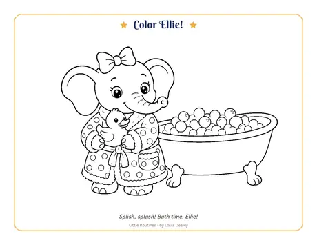 Ellie coloring page worksheet preview