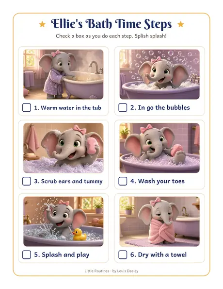 Ellie steps chart worksheet preview