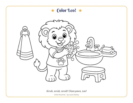 Leo coloring page worksheet preview