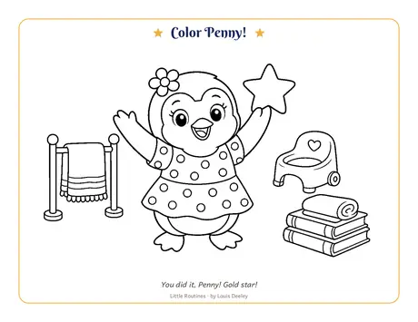 Penny coloring page worksheet preview
