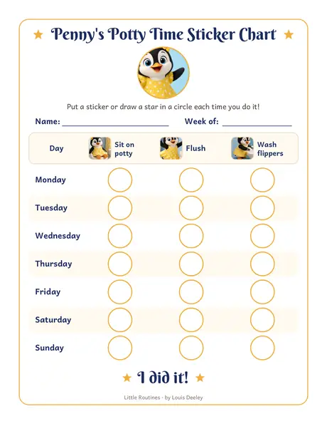 Penny sticker chart worksheet preview