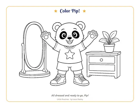 Pip coloring page worksheet preview