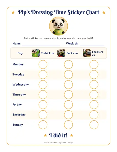 Pip sticker chart worksheet preview